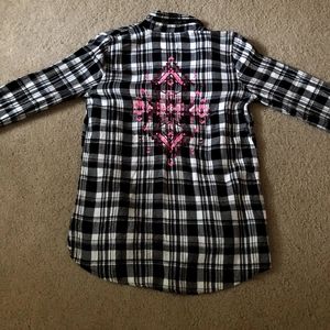 JUSTICE Plaid Blouse